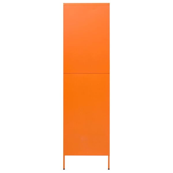 vidaXL Garderobe oransje 90x50x180 cm st&aring;l