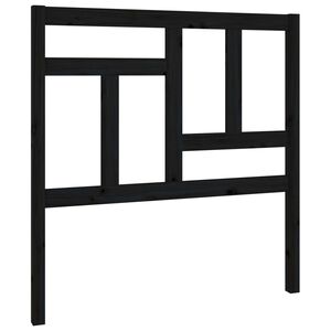 vidaXL Sengegavl svart 95,5x4x100 cm heltre furu