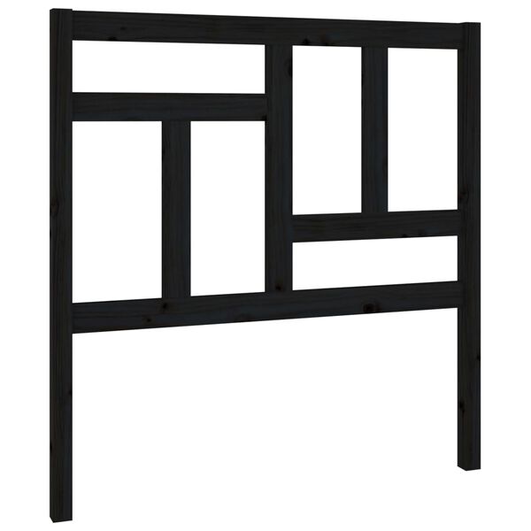 vidaXL Sengegavl svart 95,5x4x100 cm heltre furu