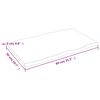 vidaXL Bordplate 80x50x2 cm ubehandlet heltre eik naturlig kant