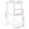 vidaXL Nattbord 2 stk brun eik 32x42x70 cm konstruert tre