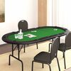 vidaXL Pokerbord sammenleggbart 10 spillere grønn 207x106x76 cm
