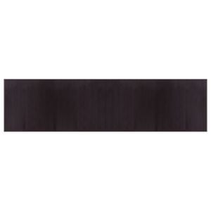 vidaXL Teppe rektangul&aelig;r m&oslash;rkebrun 100x400 cm bambus