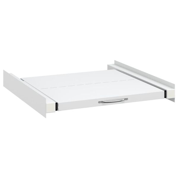 vidaXL Stableramme for vaskemaskin med uttrekkbar hylle hvit