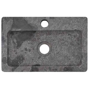vidaXL Veggmontert vask gr&aring; 38x24x6,5 cm marmor