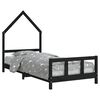 vidaXL Barnesengeramme svart 90x190 cm heltre furu