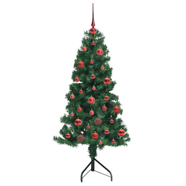 vidaXL Hj&oslash;rne Kunstig Jul Tre med 150 LED gr&oslash;nn 150 cm PVC og metall