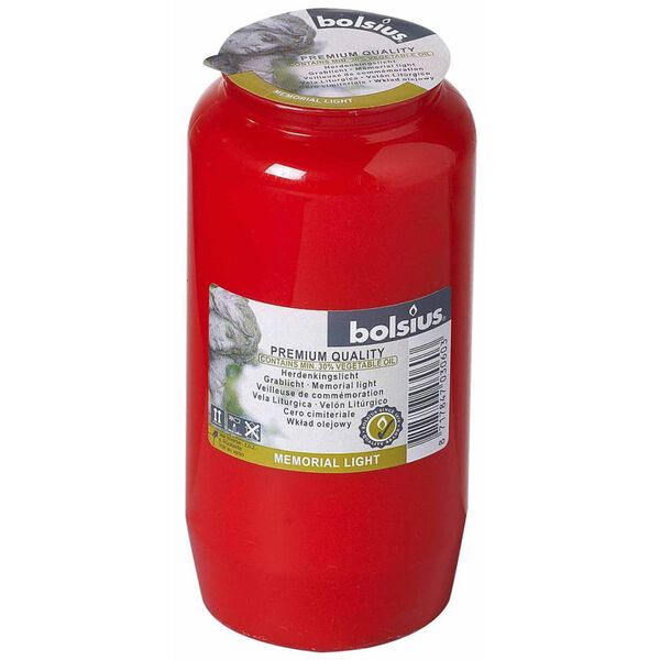 Bolsius Minneslys Compo No 7 24 stk rød