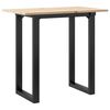 vidaXL Spisebord O-ramme 80x50x75,5 cm heltre furu og st&aring;l