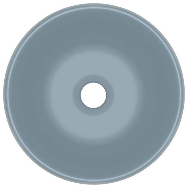 vidaXL Luksuri&oslash;s servant rund matt lysebl&aring; 40x15 cm keramisk