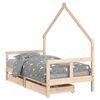 vidaXL Barnesengeramme med skuffer 80x160 cm heltre furu
