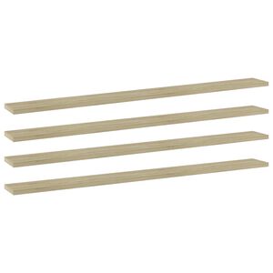 vidaXL Hylleplater 4 stk sonoma eik 100x10x1,5 cm sponplate
