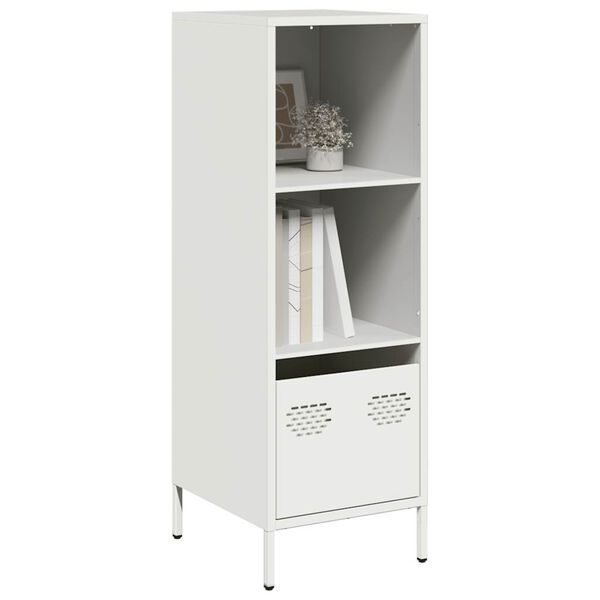 vidaXL Highboard hvit 35x39x103,5 cm stål