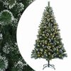vidaXL Kunstig juletre 120 cm 150 LED-lys Varmhvit PVC og metall Gr&oslash;nn