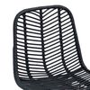 vidaXL Barstol 2 pcs Svart 44,5 x 54,5 x 97,5 cm Rattan og Jern
