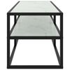 vidaXL TV-kabinett svart med hvitt marmorglass 120x40x40 cm