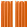 vidaXL M&oslash;rkleggende Gardiner med Ringer 2 stk. Lys Oransje Polyester