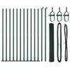 vidaXL Sekskantet gjerde med betongbase 25 x 1 m PVC-belagt st&aring;l Mesh