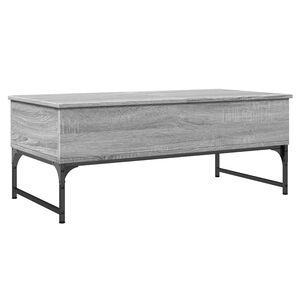 vidaXL Salongbord gr&aring; sonoma 100x50x40 cm konstruert tre og metall