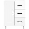 vidaXL Highboard h&oslash;yglans hvit 69,5x34x180 cm konstruert tre