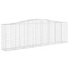 vidaXL Gabionkurv buet 400x50x120/140 cm galvanisert jern