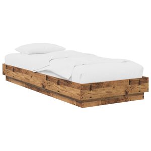vidaXL Gulvsengramme Gammelt tre 80 x 200 cm Konstruert tre