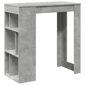 vidaXL Barbord med stativer betonggr&aring; 102x50x103,5 cm konstruert tre