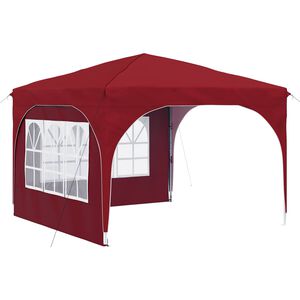 vidaXL Pop-up Festtelt 290 x 290 x 245 cm Burgunder
