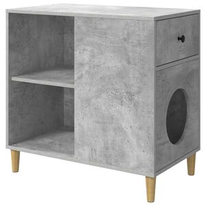 vidaXL Katt Hus Betong 72 x 42.5 x 70 cm Konstruert tre