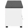 vidaXL Gangbenk Hvit 100 x 38 x 46 cm Sponplate og Polstret Stoff