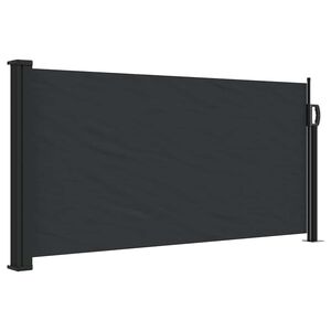 vidaXL Uttrekkbar sidemarkise svart 100x500 cm
