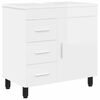 vidaXL Bad Sminkebord H&oslash;gglans hvit 60 x 35 x 60 cm Konstruert tre