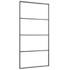 vidaXL Skyved&oslash;r med monteringssett svart 102,5x205 cm ESG-glass