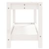 vidaXL Hagebenk hvit 82,5x35x45 cm heltre furu