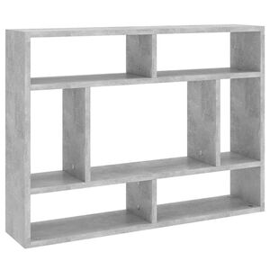 vidaXL Vegghylle betonggr&aring; 75x16x55 cm konstruert tre