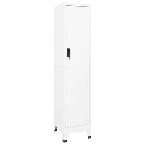 vidaXL Arkivskap hvit 38x45x180 cm st&aring;l