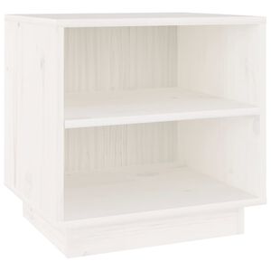 vidaXL Nattbord 40x34x40 cm heltre furu hvit