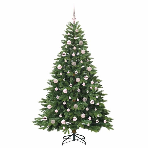 vidaXL Kunstig juletre med 300 LED med stativ gr&oslash;nn 180 cm PE og PVC