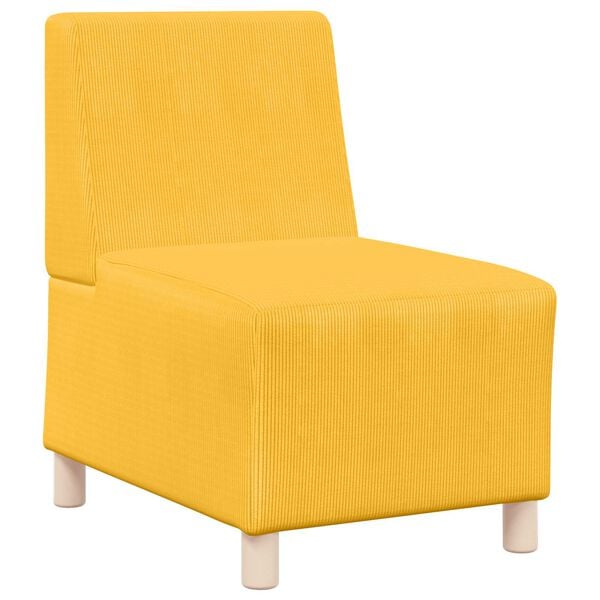 vidaXL | Modul Sofa Enhet Armfri | dark yellow 55 x 74 x 82 cm Kordfl&oslash;yel