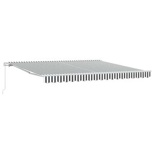 vidaXL Manuell uttrekkbar markise antrasitt og hvit 400x300 cm