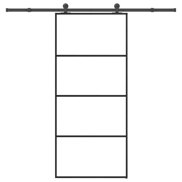 vidaXL Skyved&oslash;r med monteringssett 90x205 cm ESG glass og aluminium