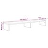 vidaXL Skjermstativ gr&aring; sonoma 110x23,5x9 cm konstruert tre