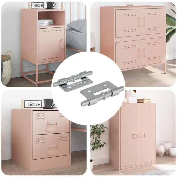 vidaXL L&aring;s 2 pcs s&oslash;lv 46 x 17 x 1,2 mm St&aring;l