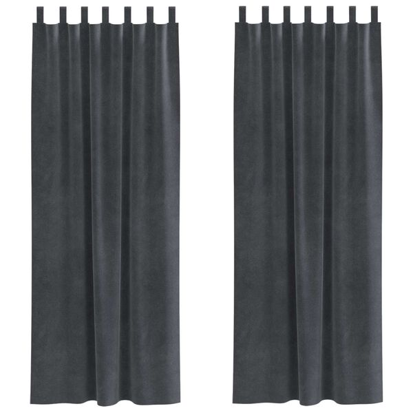 vidaXL Blendingsgardiner 2 pcs Lysegr&aring; 140 x 245 cm Fl&oslash;yel