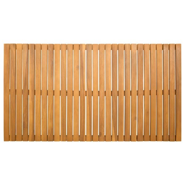 vidaXL Badematte Ensfarget Brun 100 x 55 cm tre