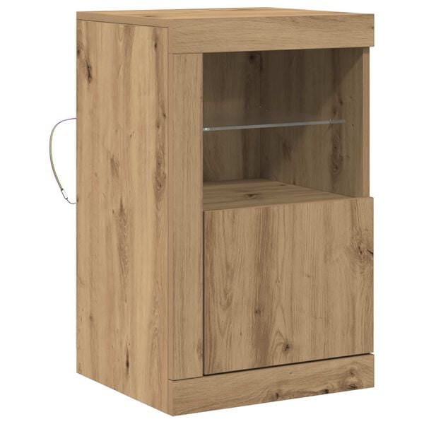 vidaXL LED sideboard Artisan Eik 41 x 37 x 67 cm Konstruert tre
