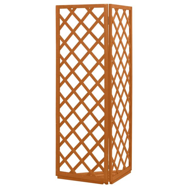 vidaXL Hj&oslash;rneespalier oransje 50x50x145 cm heltre gran