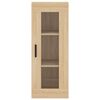 vidaXL Highboard sonoma eik 34,5x34x180 cm konstruert tre
