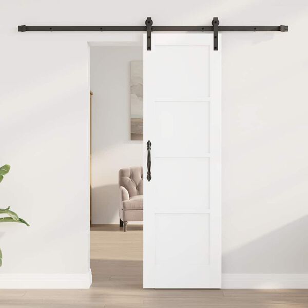 vidaXL Skyved&oslash;r Hvit 61 x 198,5 cm Massiv furu