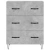 vidaXL Highboard betonggr&aring; 69,5x34x180 cm konstruert tre
